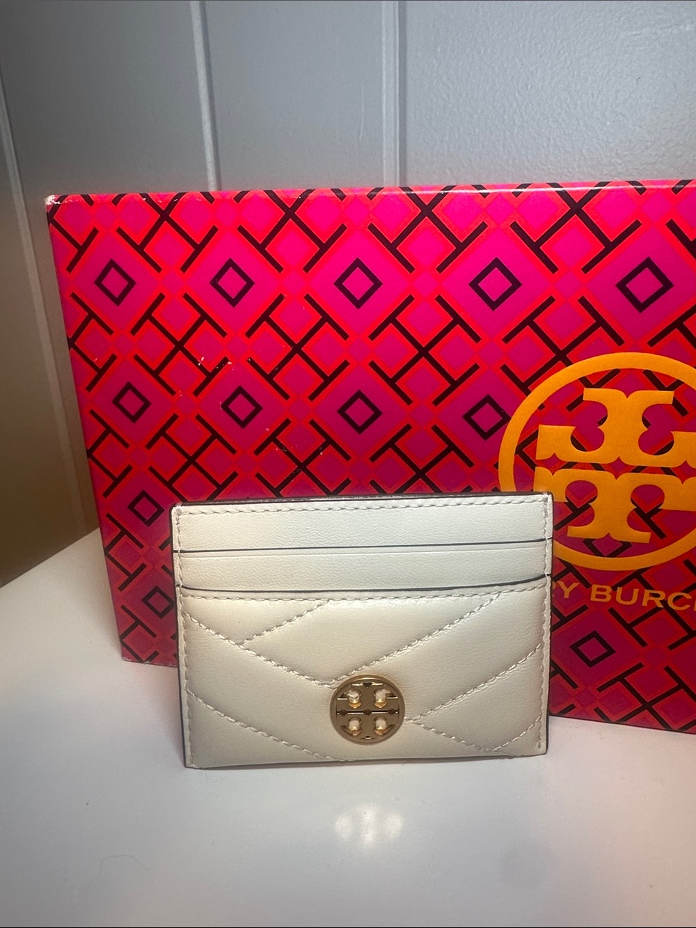 Tory Burch Light Cream Card Holder